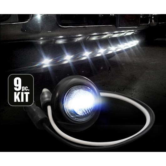 Recon 264227whbk Smoked Lens White Led Air Dam Light Kit Recon 264227whbk Smoked Lens White Led Air Dam Light Kit