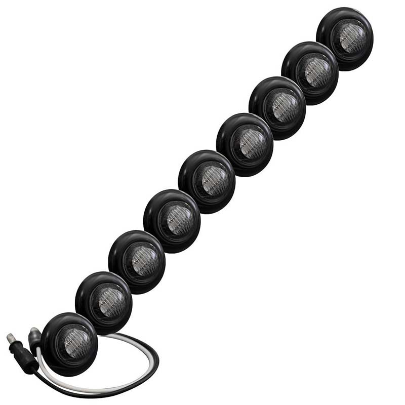 Recon 264227WHBK Smoked Lens White LED Air Dam Light Kit XDP