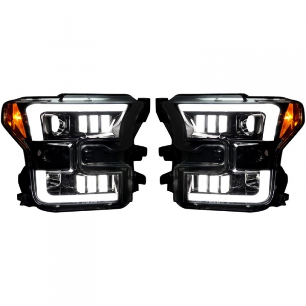 Image 1 for Recon 264290BKCS Smoked Projector Headlights with Scanning OLED Accents