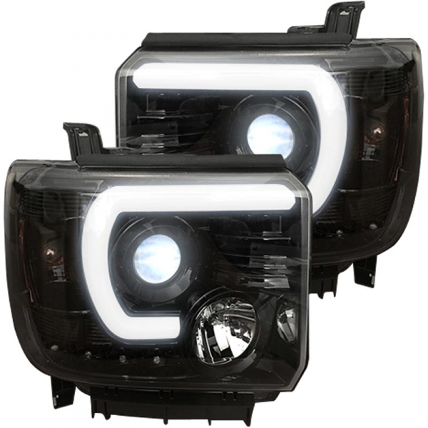 Image 1 for Recon 264295BKC Smoked Projector Headlights With OLED U-Bar