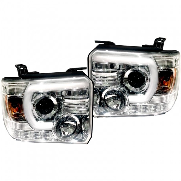 Image 1 for Recon 264295CLC Clear Projector Headlights With OLED U-Bar