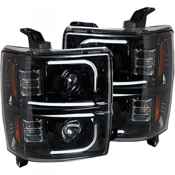 Image 1 for Recon 264296BKC Smoked Projector Headlights With OLED U-Bar