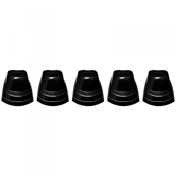 Image 1 for Recon 264342WHBK Smoked Lens White LED Cab Lights with Install Kit