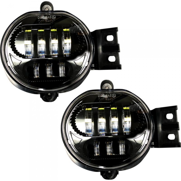 Image 1 for Recon 264522BK Smoked LED Fog Lights