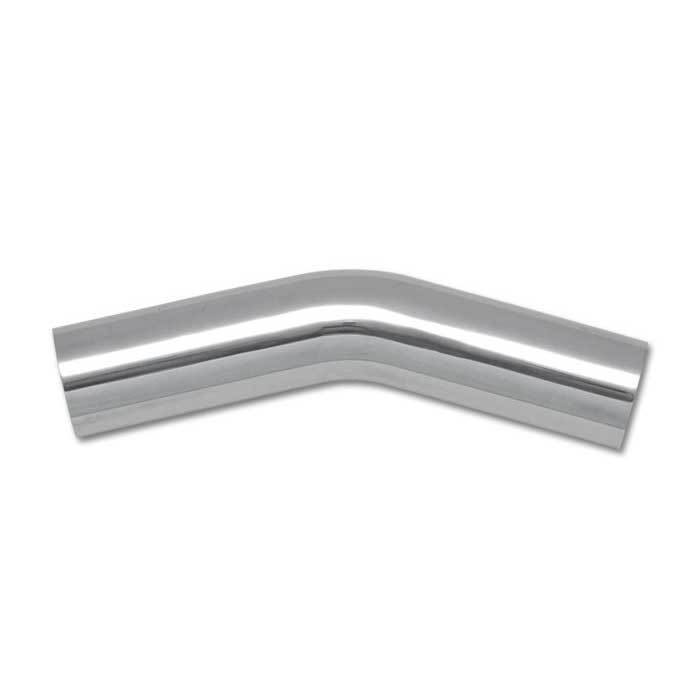 Vibrant 3in O.D. Universal Aluminum Tubing (45 degree bend) - Polished