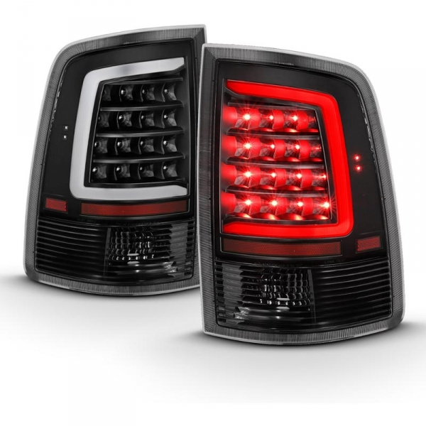 ANZO D&S Tail Light Assembly Plank Style Smoke Lens Black Dodge Ram 1500 (09-18) (311319)