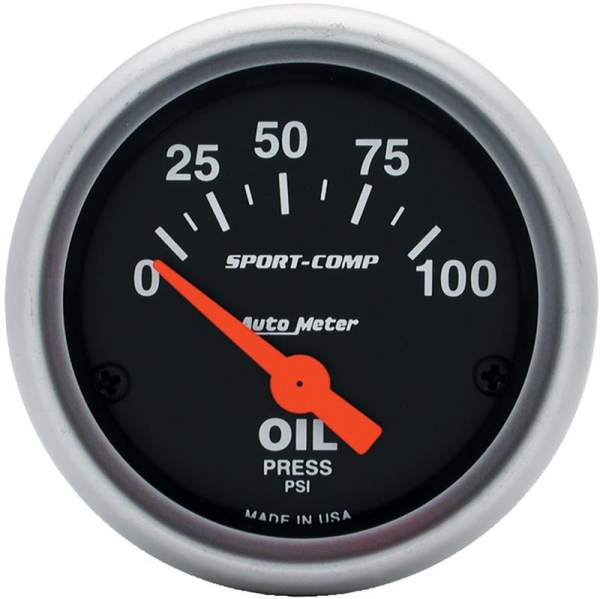 Image 1 for Auto Meter Sport-Comp Oil Pressure Gauge 3327