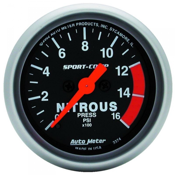Image 1 for Auto Meter Sport-Comp Nitrous Pressure Gauge 3374