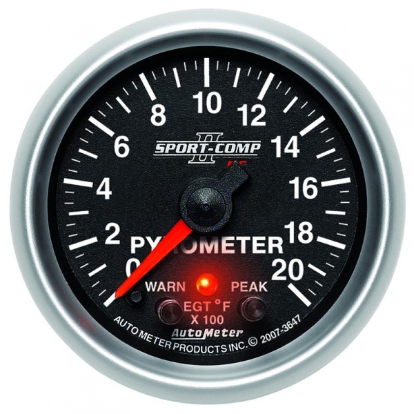 Image 1 for Auto Meter 3647 Sport-Comp II Pyrometer Gauge