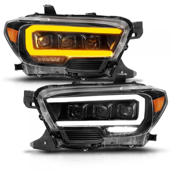 Anzo 111563 Black Plank Style LED Projector Headlights | XDP