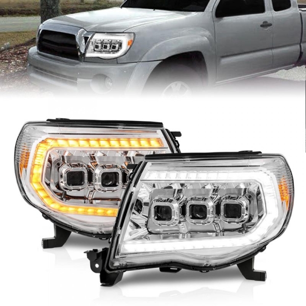 Anzo 111582 Chrome Plank Style LED Projector Headlights | XDP