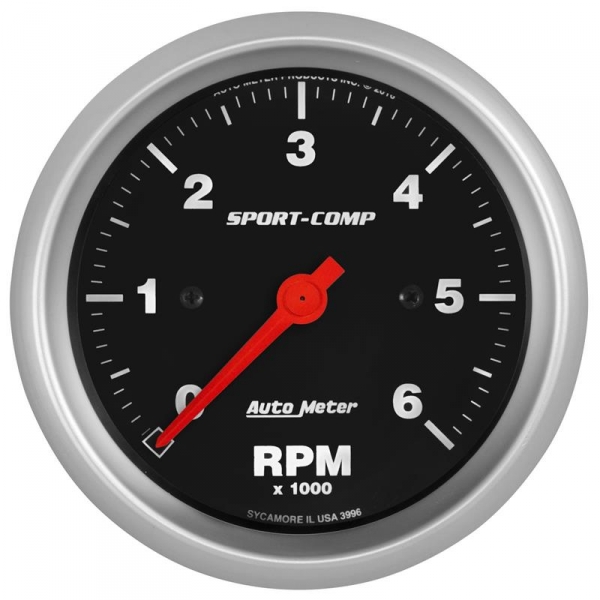Image 1 for Auto Meter 3996 Sport-Comp 3-3/8" In-Dash Tachometer