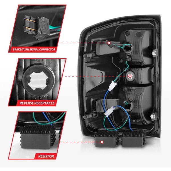 Anzo 311423 Black LED Tail Lights | XDP