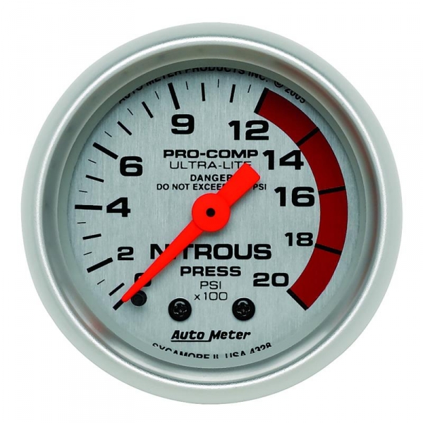 Image 1 for Auto Meter 4328 Ultra-Lite Nitrous Pressure Gauge