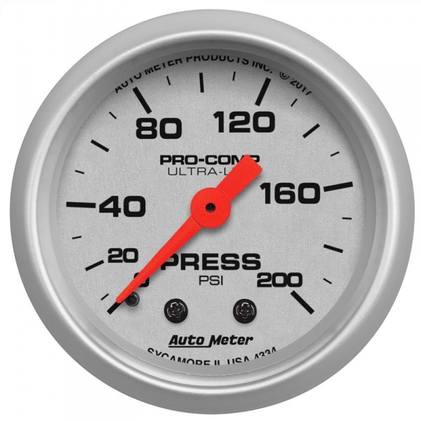 Image 1 for Auto Meter 4334 Ultra-Lite Pressure Gauge