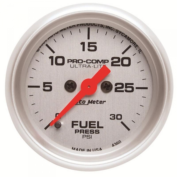 Auto Meter 4360 Ultra-Lite Electric Fuel Pressure Gauge In
