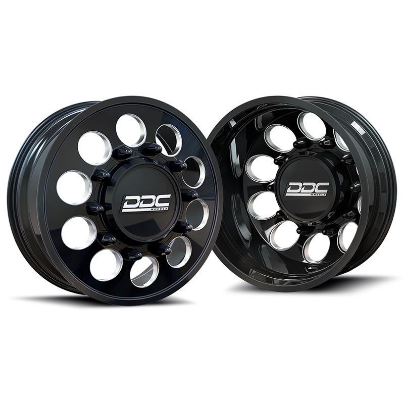 DDC Wheels The Hole Dually Wheel Set Black/Milled (20052024 Ford F