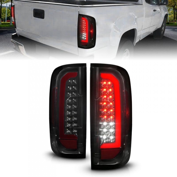Image 1 for Anzo 311435 Smoked LED Tail Lights With Red Light Bar
