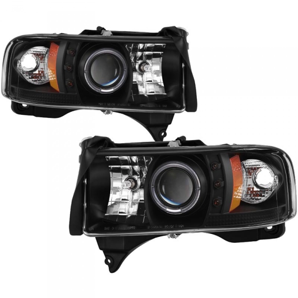 Spyder 5010087 Black Projector Headlights W Led Halo Prev