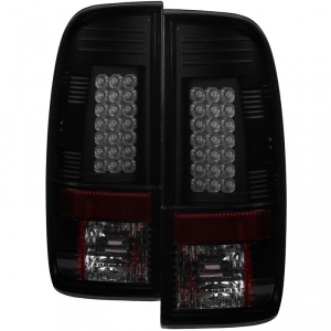Tail Lights Ford 6 0l Stroke 2003 2007 Lighting Xdp Spyder 5078179 Smoked Black Led Tail Lights