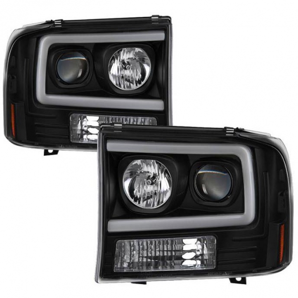 Spyder 5084491 Black Projector Headlights With Light Bar DRL | XDP