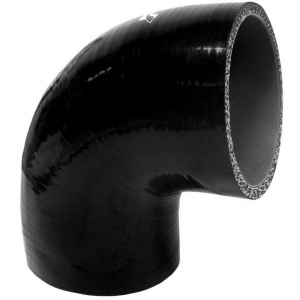 X AUTOHAUX 63mm 2.48 ID Car Straight Silicone Coupler Turbo Pipe 76mm Black