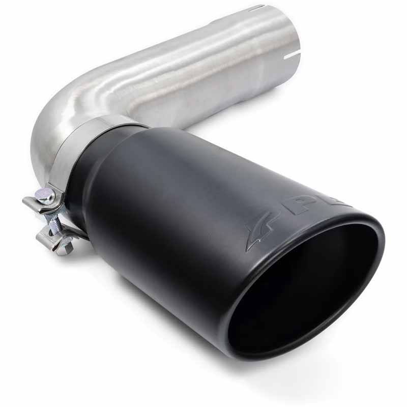 Diesel Truck Exhaust Tip - 5 Inch Inlet, 7 Inch Outlet, 18 Inch Long Black Powdercoat