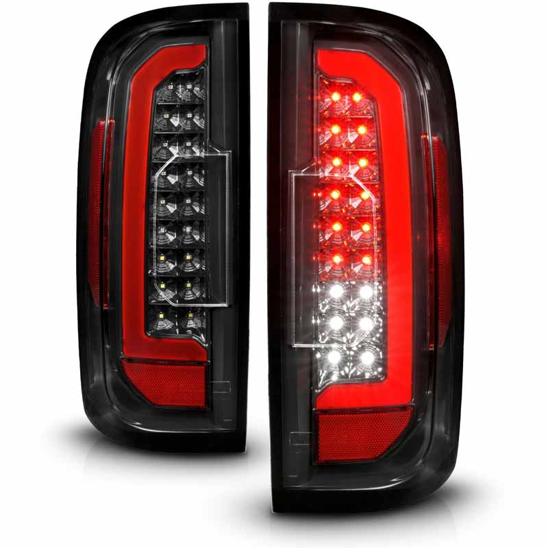 Anzo 311434 Black LED Tail Lights With Red Light Bar | XDP