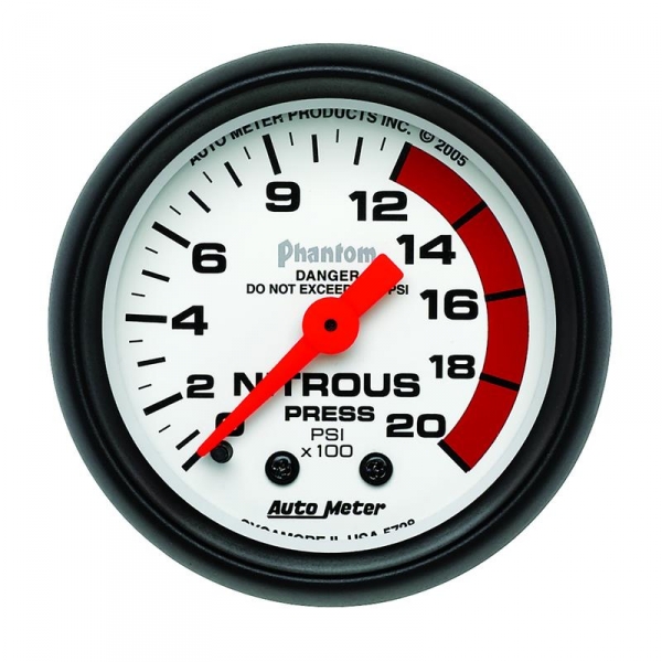 Image 1 for Auto Meter Phantom Series Nitrous Pressure Gauge 5728