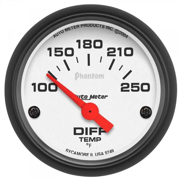 Image 1 for Auto Meter Phantom Series Differential Temp Gauge 5749
