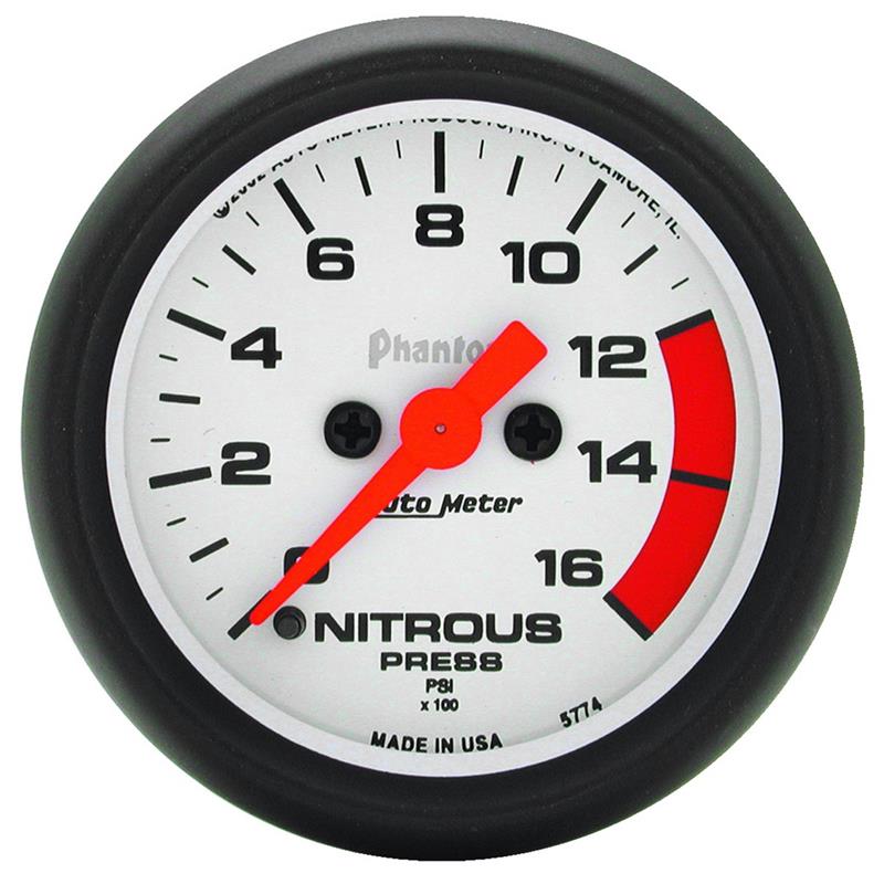 Auto Meter Phantom Series Nitrous Pressure Gauge 5774 XDP