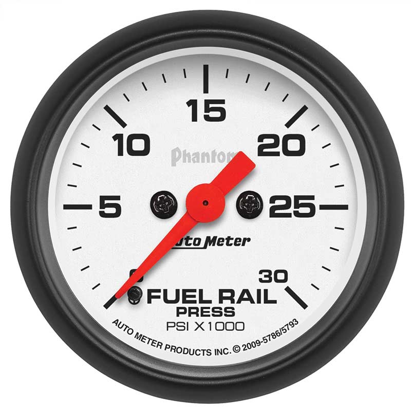 Auto Meter Phantom Series Fuel Rail Pressure Gauge Kit 5786 XDP