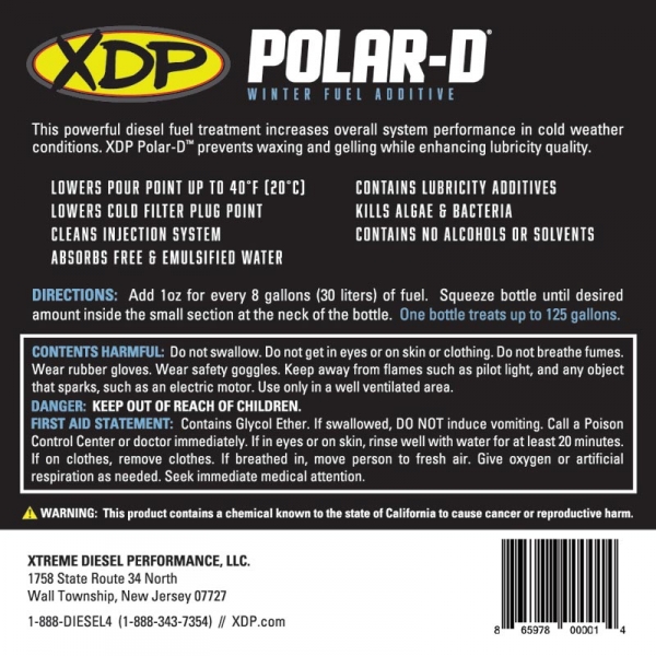 XDP Polar-D® Winter Formula Diesel Fuel Additive XDPD216 | XDP