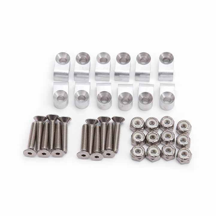 Russell 654020 Billet Aluminum Brake Line Clamps (12Pack) XDP