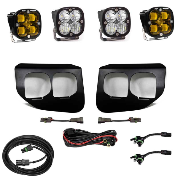 Image 1 for Baja Designs 447737 Squadron SAE/Pro Amber Pocket Lights (Toggle Wiring)