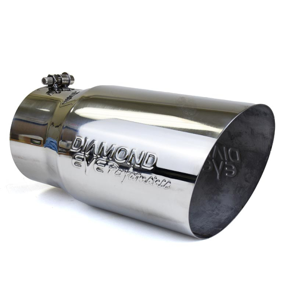 Image 1 for Diamond Eye 5612BAC-DE 6" Polished Angle Cut Exhaust Tip