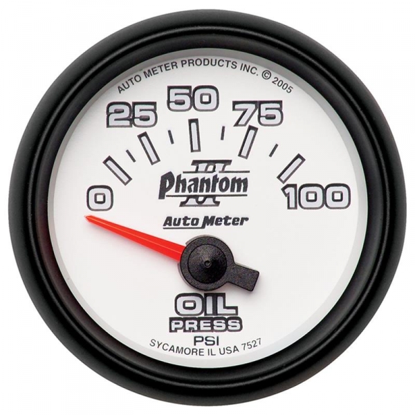 Image 1 for Auto Meter Phantom II Series Oil Pressure Gauge 7527