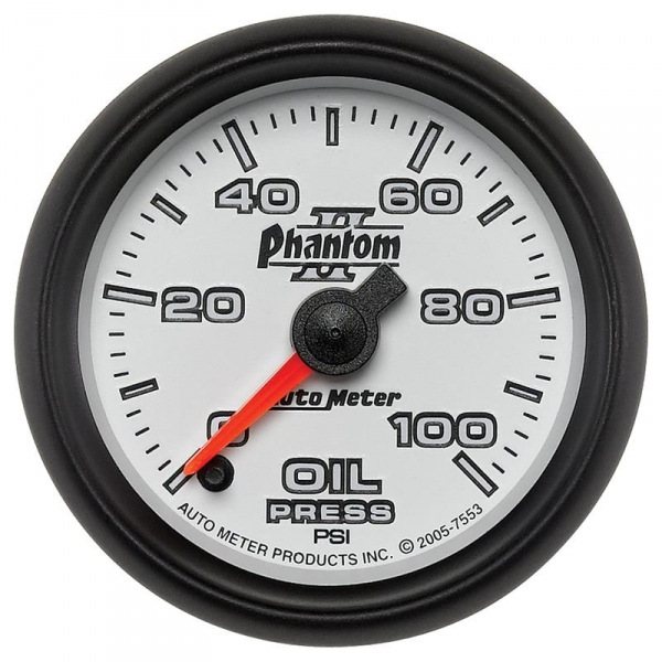 Image 1 for Auto Meter Phantom II Series Oil Pressure Gauge 7553