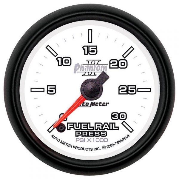 Image 1 for Auto Meter Phantom II Series Fuel Rail Pressure Gauge 7586