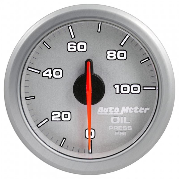 Image 1 for Auto Meter 9152-UL Silver AirDrive Series Oil Pressure Gauge