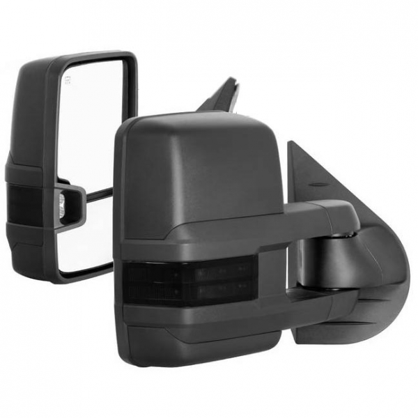 Spyder XTune 9936722 G2 Power Heated Smoke LED Telescoping Mirror