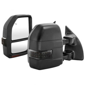 Spyder XTune 9935466 G2 Power Heated Smoke LED Telescoping Mirror