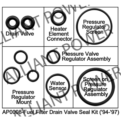Fuel Filter Drain Valve Seal Kit - 1994-1997 For 7.3L eHd7WTOeQF