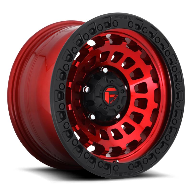 Fuel D63218907545 Zephyr D632 1-PC Wheel - Candy Red - Black Ring