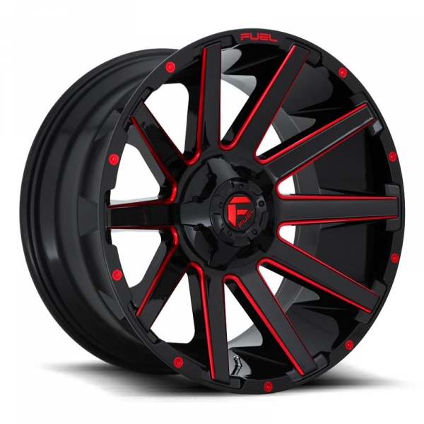 Fuel Contra D643 1-PC Wheel - Gloss Black - Candy Red | XDP