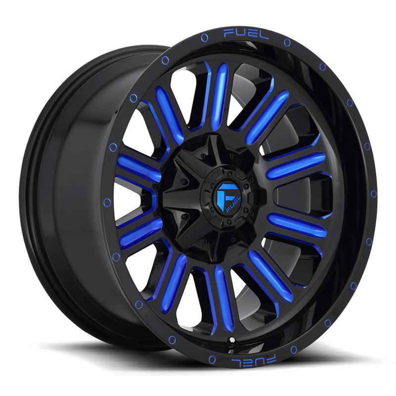 Fuel Hardline D646 1-PC Wheel - Gloss Black - Candy Blue | XDP