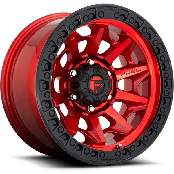 Fuel D69517907550 Covert D695 1-PC Wheel - Candy Red - Black Ring