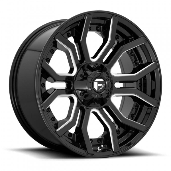 Image 1 for Fuel D71124201747 Rage D711 1-PC Wheel - Gloss Black - Milled
