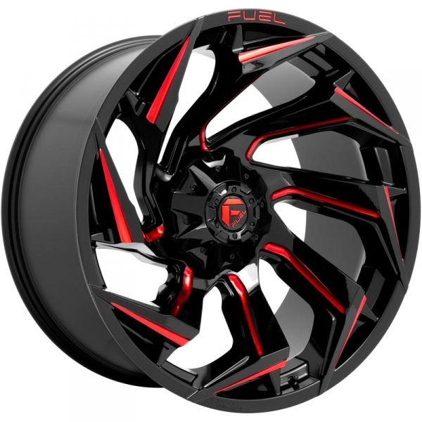 Image 1 for Fuel Reaction D755 1-PC Wheel - Gloss Black - Red Tint