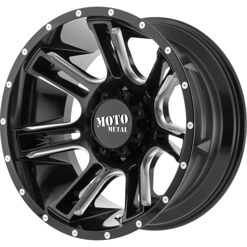 Moto Metal MO982 Amp 1-PC Wheel - Gloss Black - Milled
